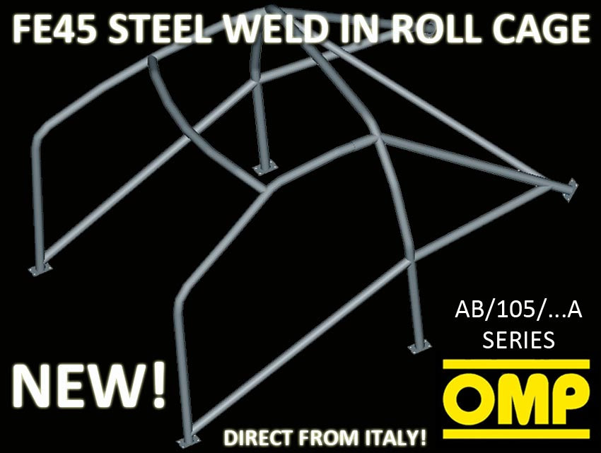 AB/105/217AH OMP WELD IN ROLL CAGE PEUGEOT 206 ALL 3 DOOR MODELS 98-