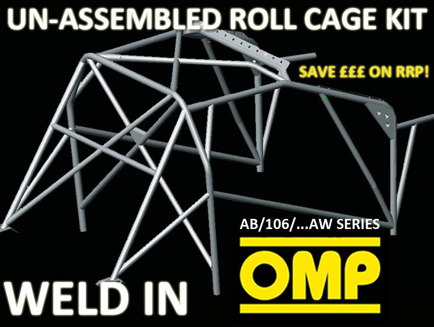 AB/106/129AEW OMP WELD IN ROLL CAGE KIT PEUGEOT 106 ALL 3 DOOR XSI RALLYE GTI