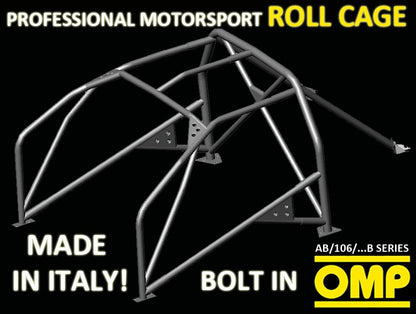 LANCIA DELTA MK1 79-94 OMP ROLL CAGE CR-MO MULTI-POINT BOLT IN AB/106/86B