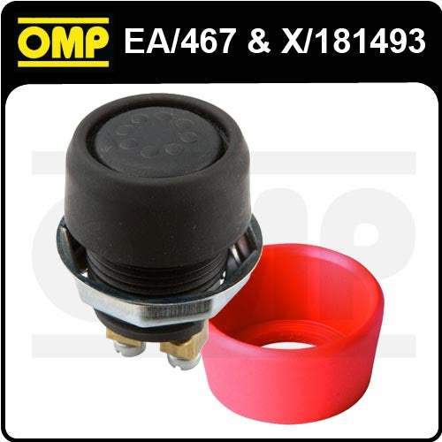 EA/467 OMP RACING WATERPROOF PUSH BUTTON FOR FIRE EXTINGUISHER & RED COVER