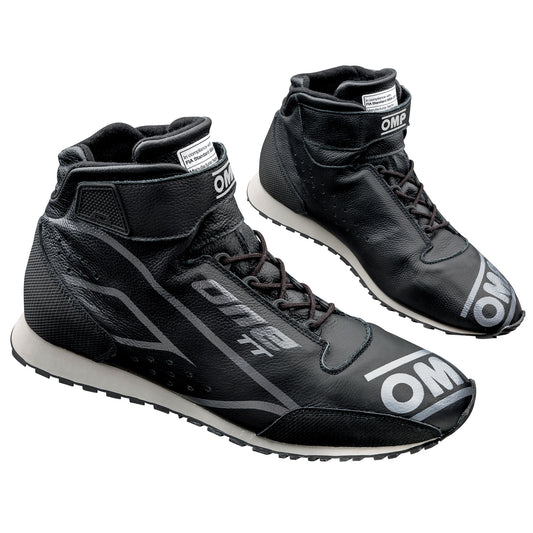 OMP One TT Co-Driver Shoes Mechanic Boots Leather Fireproof FIA 8856-2018 Spec
