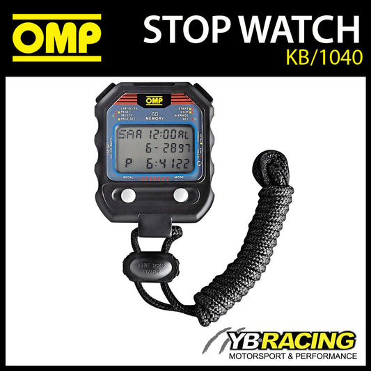 KB/1040 OMP RACING HANDHELD STOP WATCH 60 LAP MEMORY RACE/RALLY/TRACK/KARTING