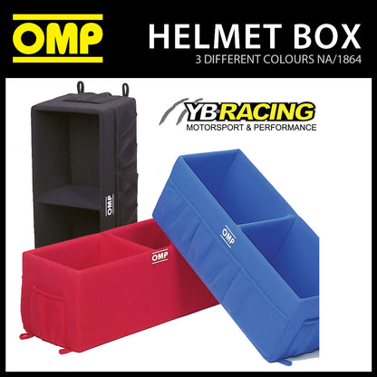 OMP Racing Rally Helmet Storage Box in Soft Fabric - Fits 2 Helmets Inside