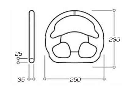 OD/1972/N OMP FORMULA QUADRO RACING STEERING WHEEL 250x230mm SINGLE SEATER RACE