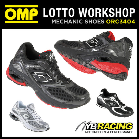Sale! OMP Racing Boots Lotto Sport Trainers Shoes Kart Workshop Mechanic Pitcrew