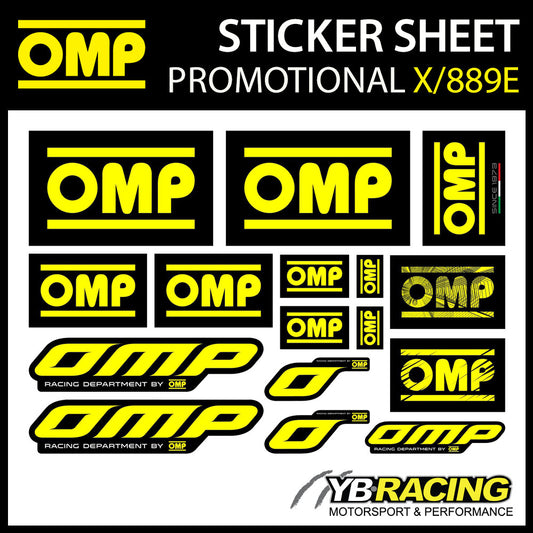 OMP Assorted Sticker Sheet - Includes 16 Stickers with Differnet OMP Logos